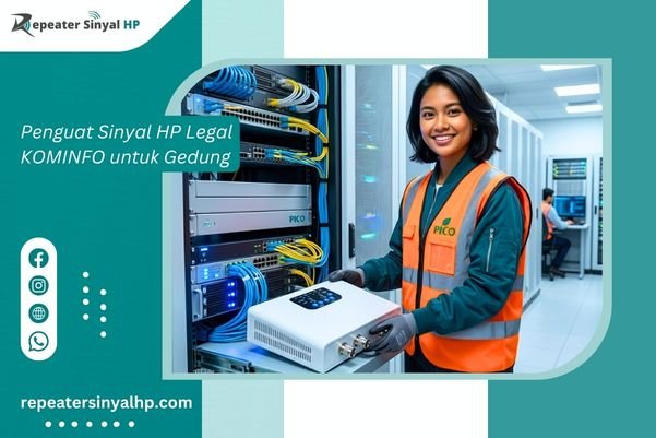 Penguat sinyal HP legal KOMINFO terpasang di gedung perkantoran Jakarta